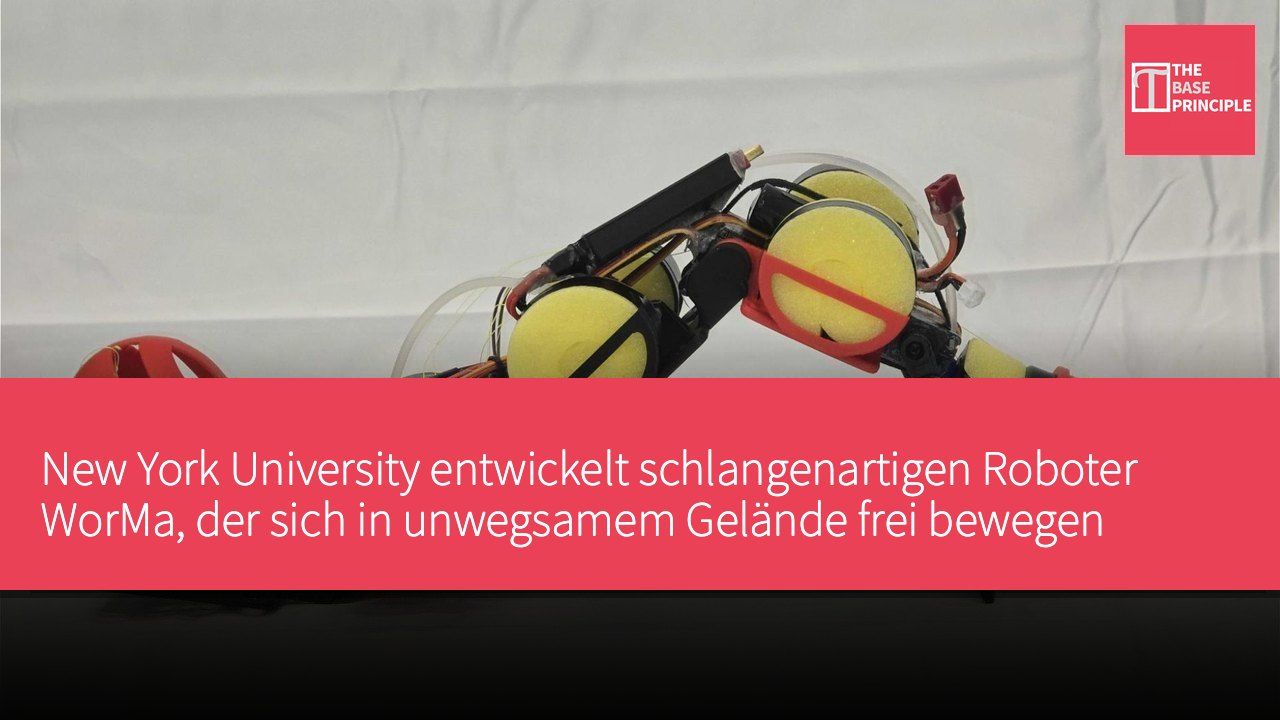 New York University entwickelt schlangenartigen Roboter WorMa, der sich in unwegsamem Gelände frei bewegen kann