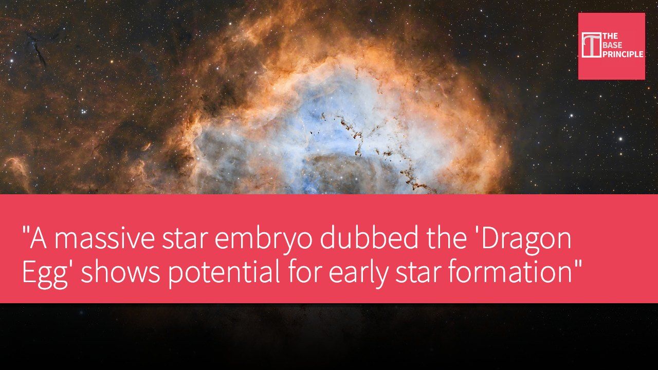 "A massive star embryo dubbed the 'Dragon Egg' shows potential for early star formation"