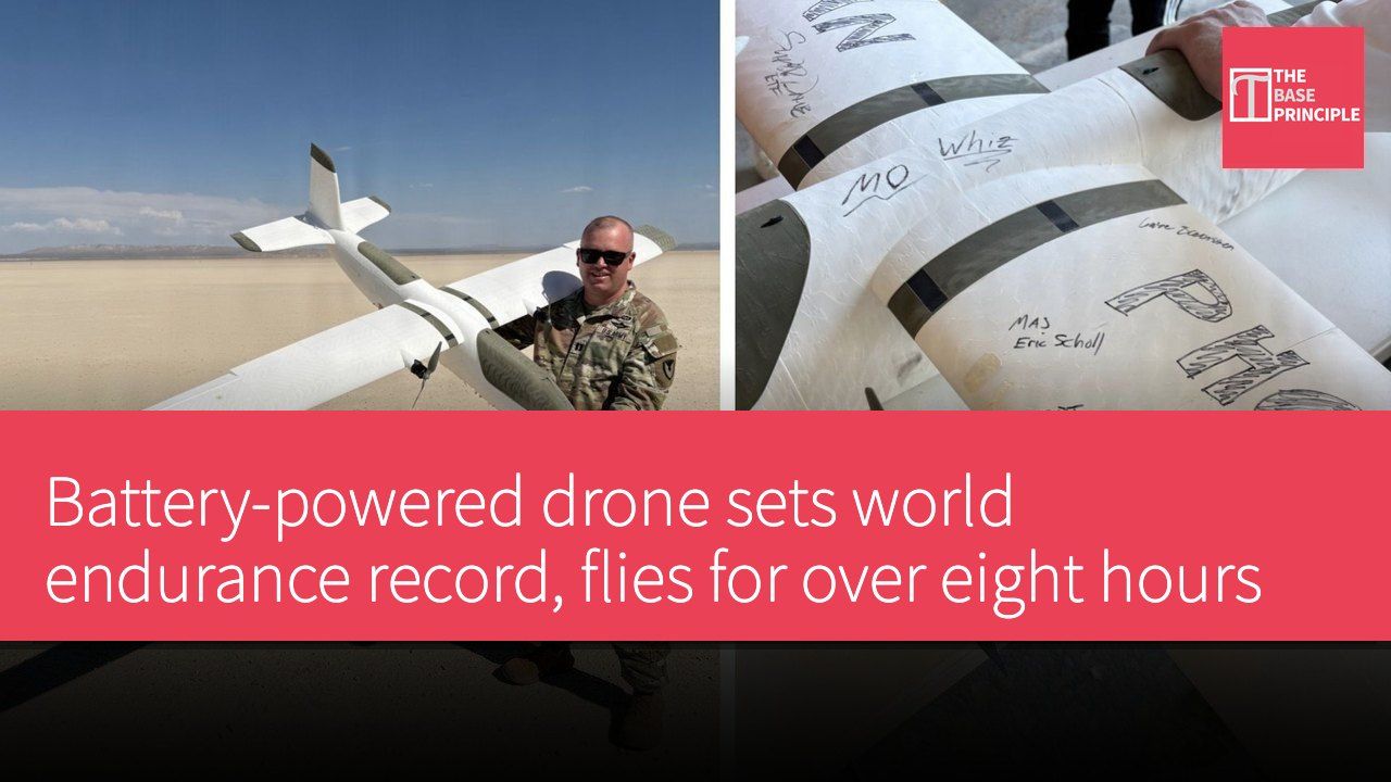 Battery-powered drone sets world endurance record, flies for over eight hours