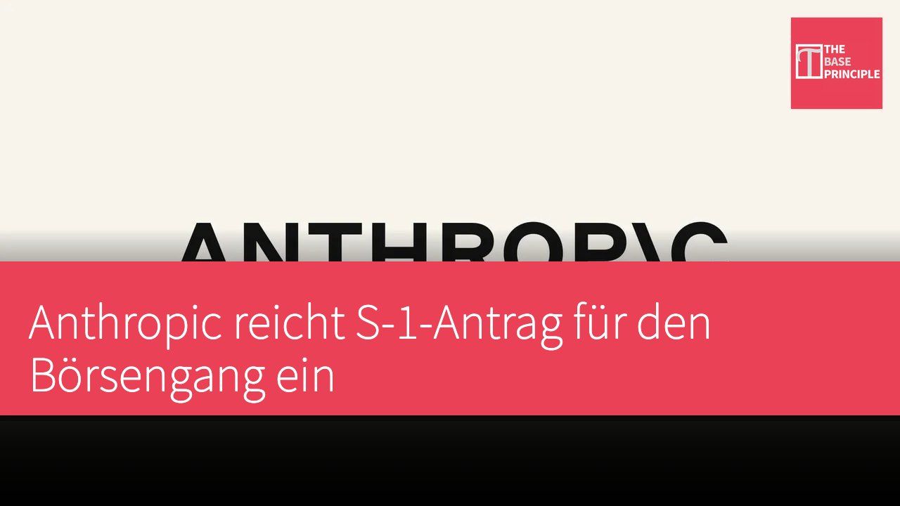 Anthropic reicht S-1-Antrag für den Börsengang ein