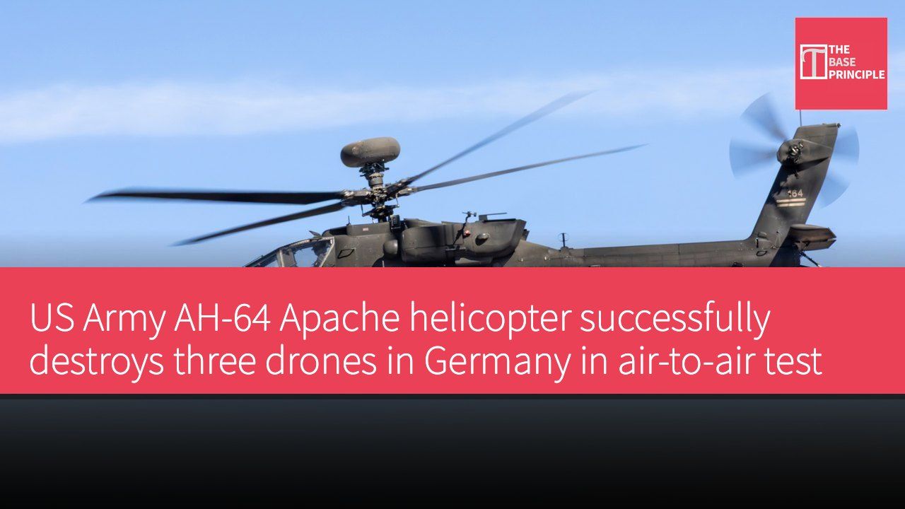 US Army AH-64 Apache helicopter successfully destroys three drones in Germany in air-to-air test