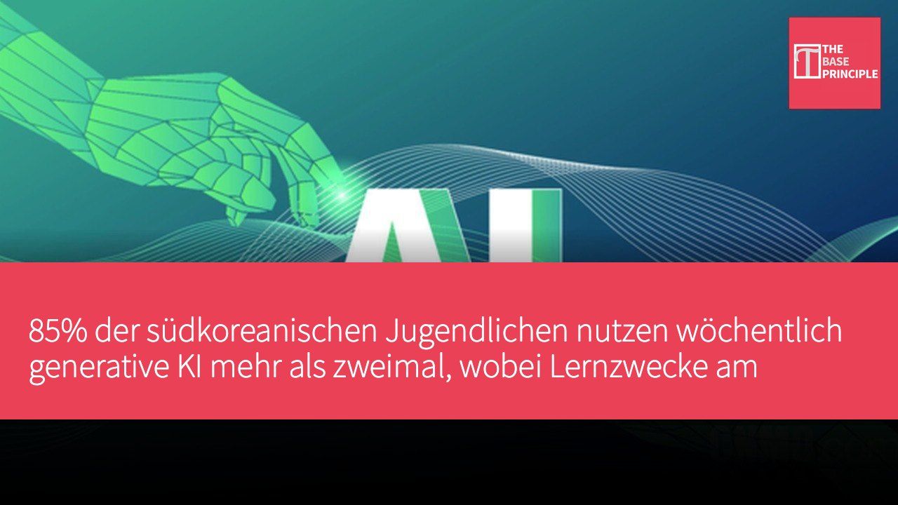 85% der südkoreanischen Jugendlichen nutzen wöchentlich generative KI mehr als zweimal, wobei Lernzwecke am häufigsten sind.