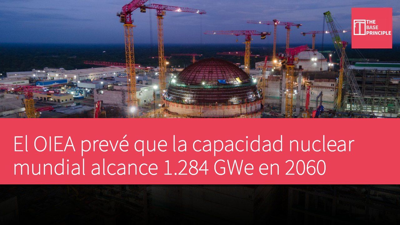El OIEA prevé que la capacidad nuclear mundial alcance 1.284 GWe en 2060