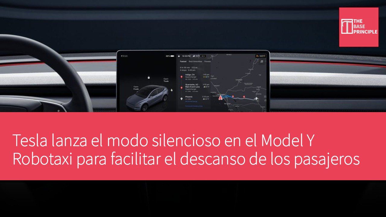 Tesla lanza el modo silencioso en el Model Y Robotaxi para facilitar el descanso de los pasajeros