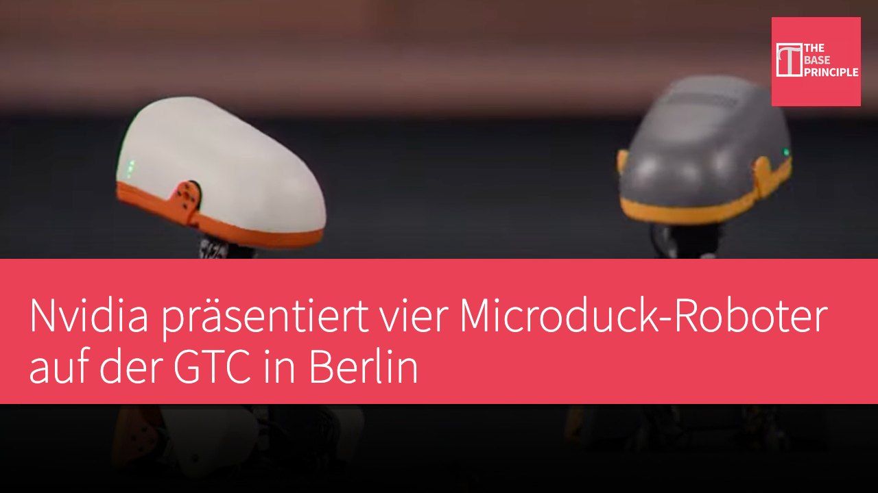 Nvidia präsentiert vier Microduck-Roboter auf der GTC in Berlin