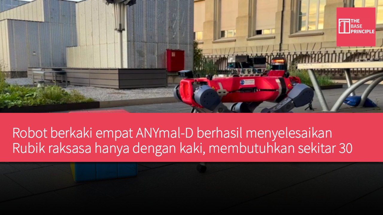 Robot berkaki empat ANYmal-D berhasil menyelesaikan Rubik raksasa hanya dengan kaki, membutuhkan sekitar 30 langkah untuk menyelesaikan tiga kali jawaban.