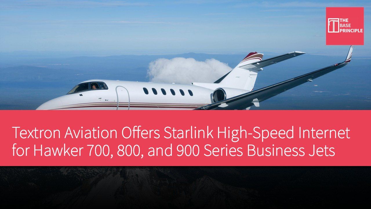Textron Aviation Offers Starlink High-Speed Internet for Hawker 700, 800, and 900 Series Business Jets
