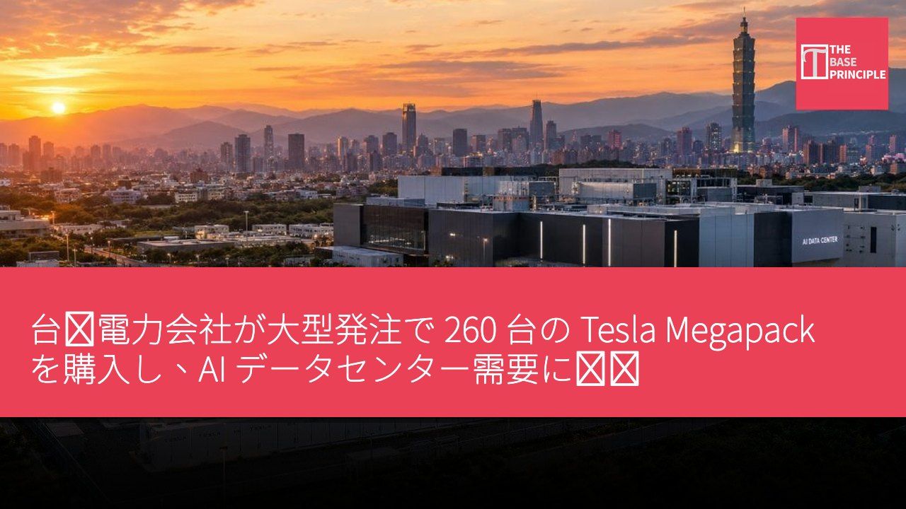 台湾電力会社が大型発注で 260 台の Tesla Megapack を購入し、AI データセンター需要に対応