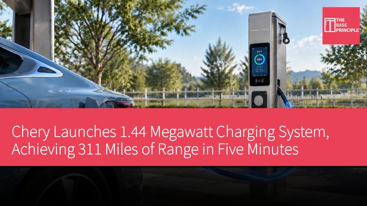 Chery Launches 1.44 Megawatt Charging System, Achieving 311 Miles of Range in Five Minutes