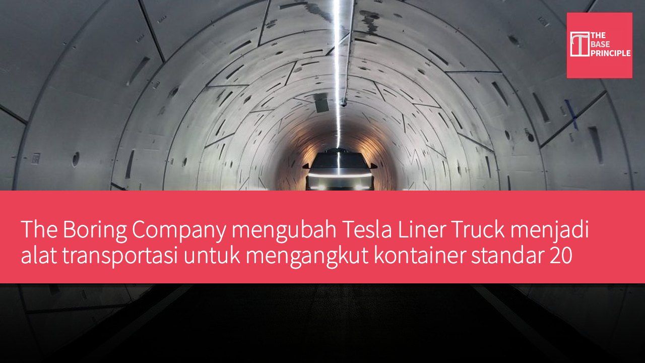 The Boring Company mengubah Tesla Liner Truck menjadi alat transportasi untuk mengangkut kontainer standar 20 kaki