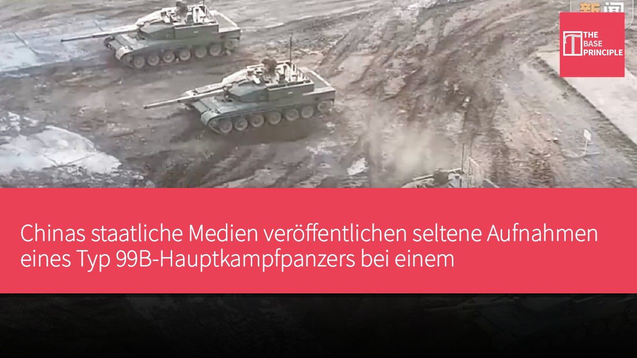 Chinas staatliche Medien veröffentlichen seltene Aufnahmen eines Typ 99B-Hauptkampfpanzers bei einem Scharfschießmanöver