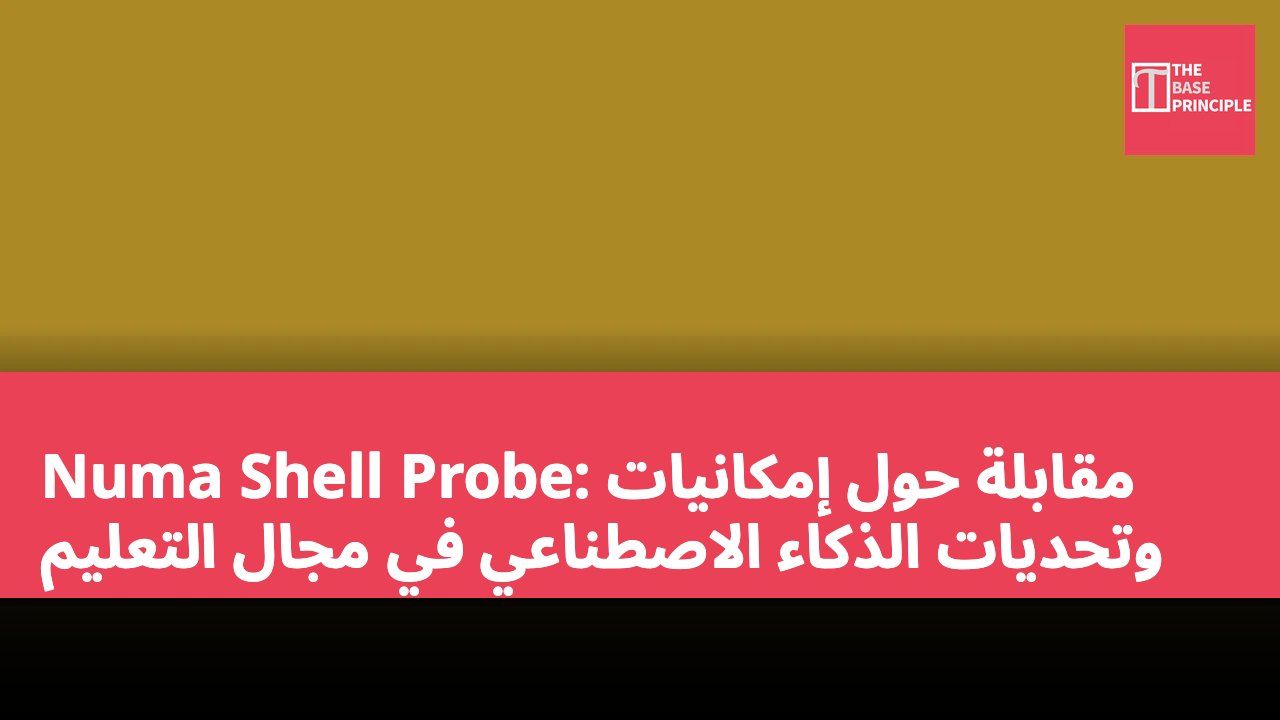 Numa Shell Probe: مقابلة حول إمكانيات وتحديات الذكاء الاصطناعي في مجال التعليم