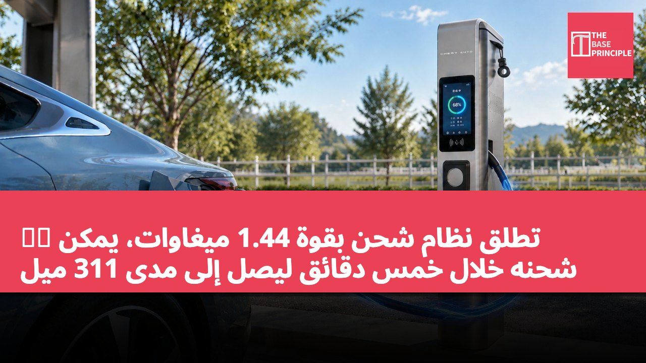 奇瑞 تطلق نظام شحن بقوة 1.44 ميغاوات، يمكن شحنه خلال خمس دقائق ليصل إلى مدى 311 ميل