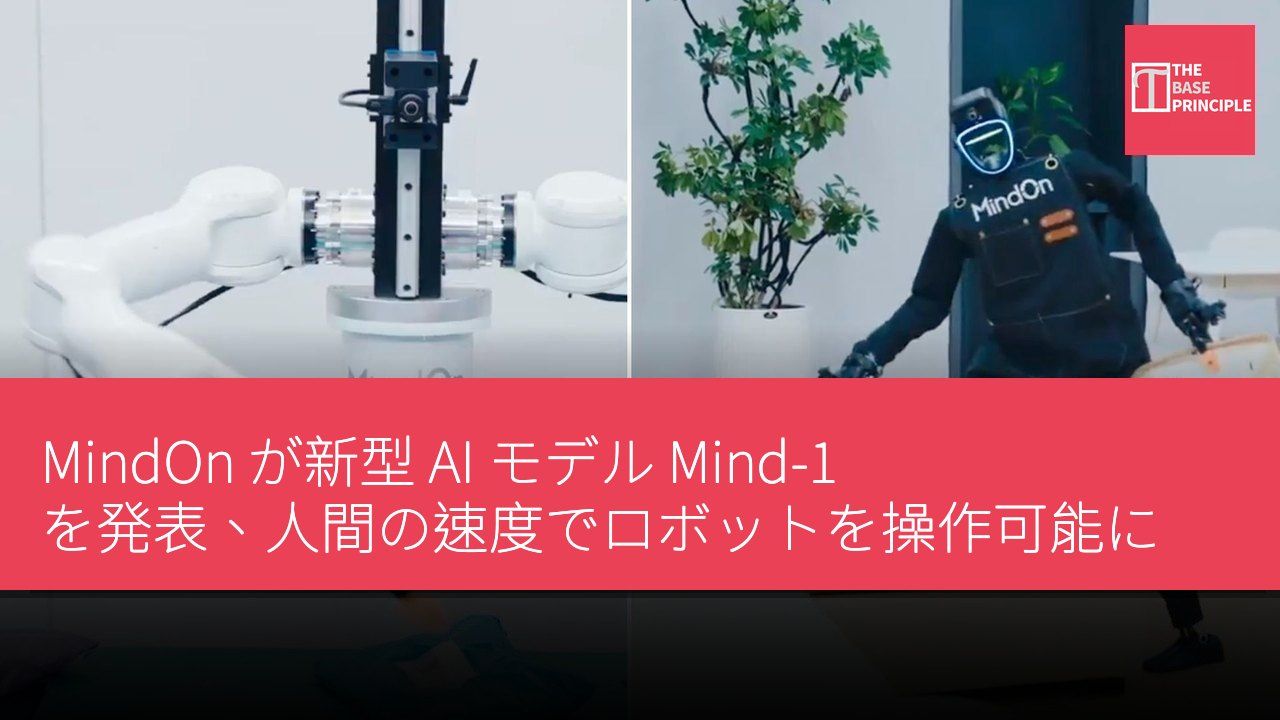 MindOn が新型 AI モデル Mind-1 を発表、人間の速度でロボットを操作可能に