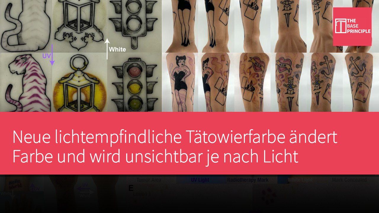 Neue lichtempfindliche Tätowierfarbe ändert Farbe und wird unsichtbar je nach Licht