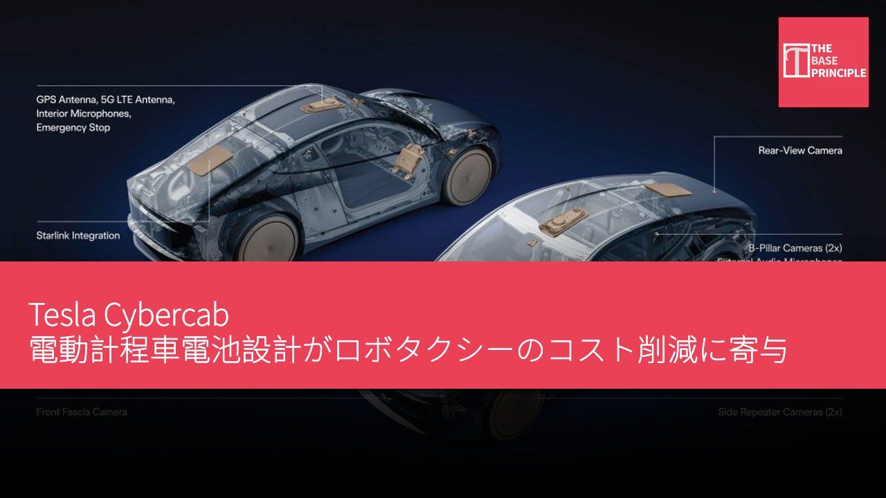 Tesla Cybercab 電動計程車電池設計がロボタクシーのコスト削減に寄与