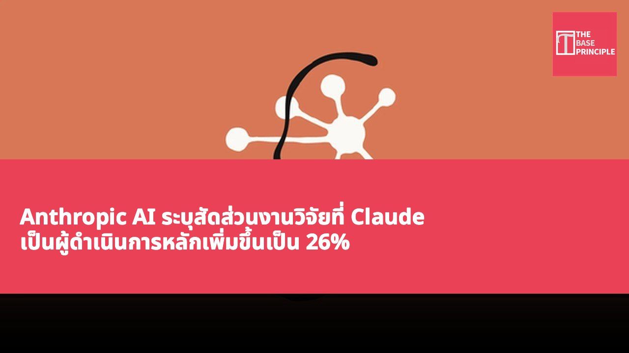 Anthropic AI ระบุสัดส่วนงานวิจัยที่ Claude เป็นผู้ดำเนินการหลักเพิ่มขึ้นเป็น 26% สะท้อนกระบวนการอัตโนมัติที่เร่งตัวขึ้น