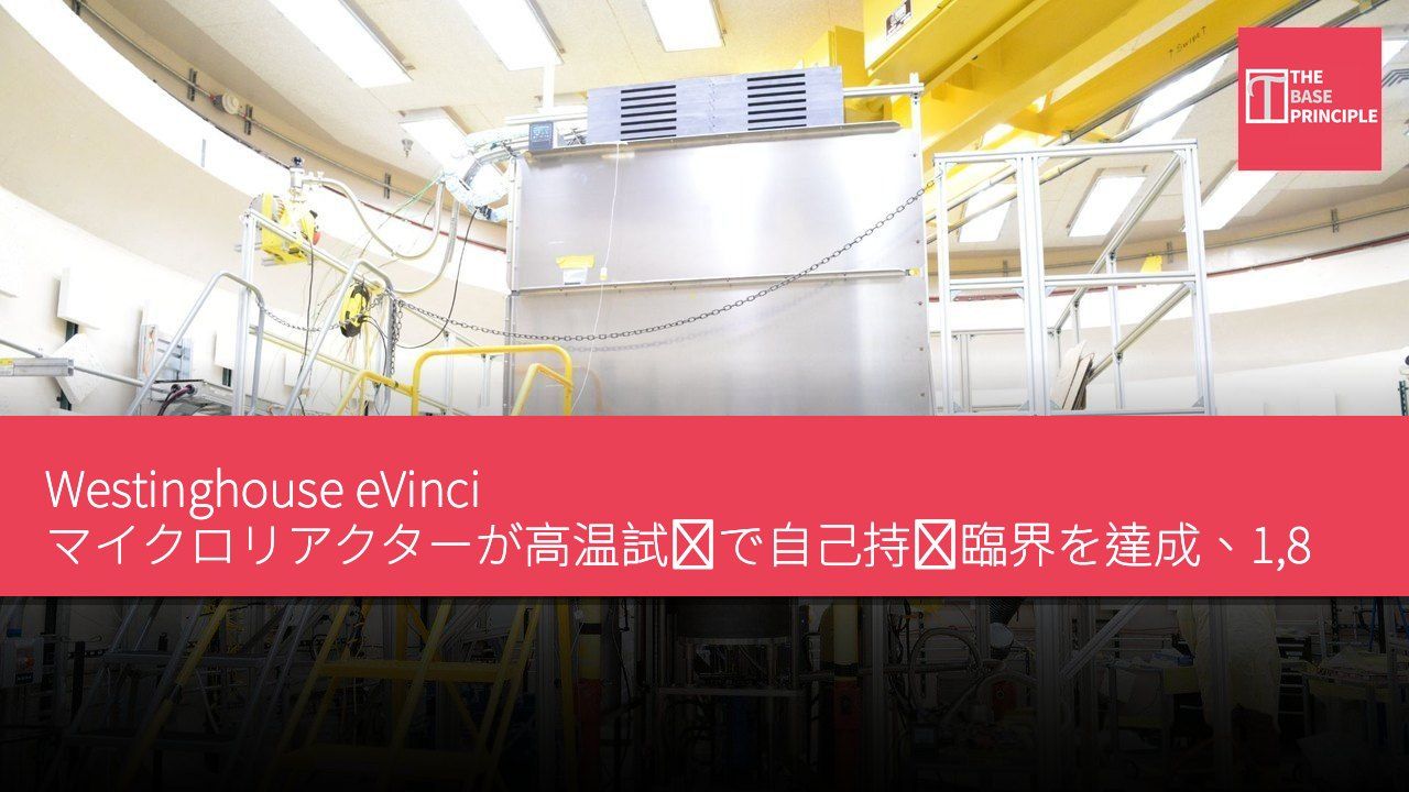Westinghouse eVinci マイクロリアクターが高温試験で自己持続臨界を達成、1,852°Fの新記録を樹立