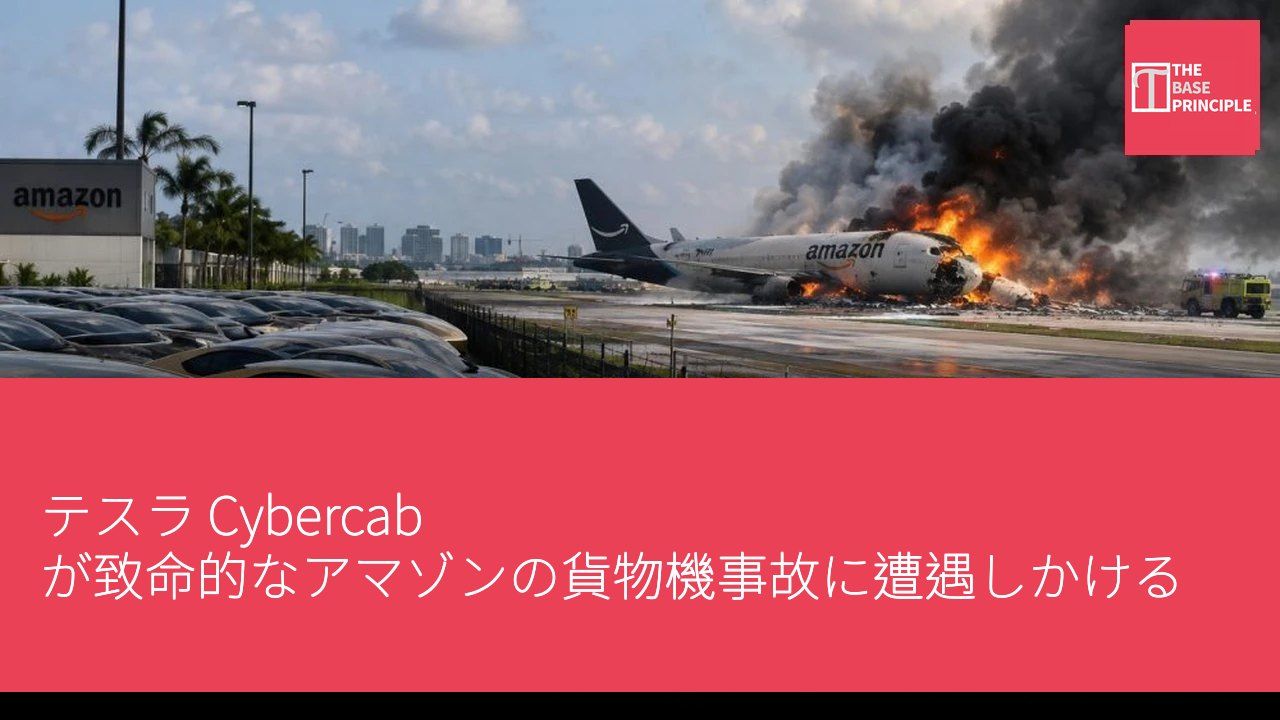 テスラ Cybercab が致命的なアマゾンの貨物機事故に遭遇しかける