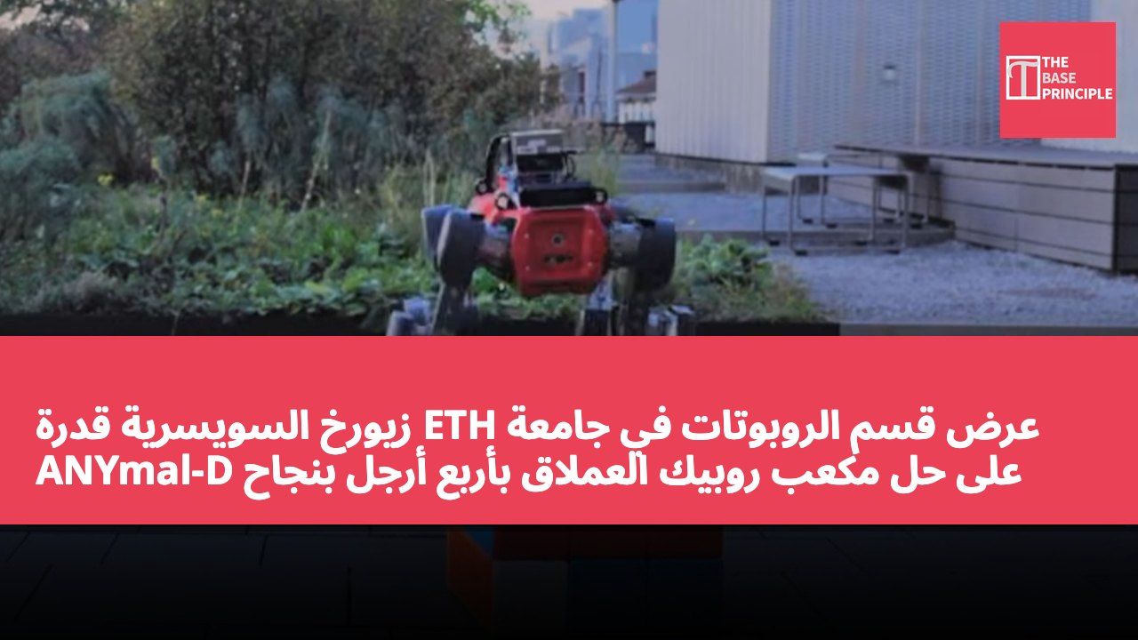 عرض قسم الروبوتات في جامعة ETH زيورخ السويسرية قدرة ANYmal-D على حل مكعب روبيك العملاق بأربع أرجل بنجاح