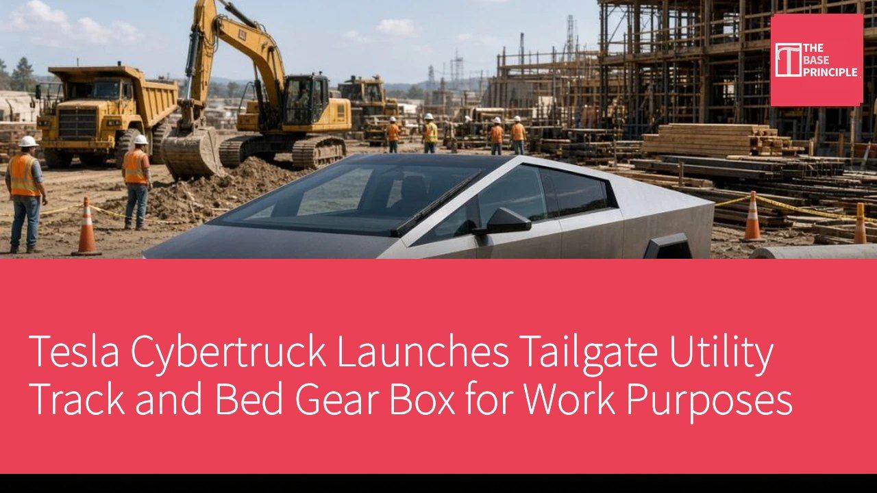 Tesla Cybertruck Launches Tailgate Utility Track and Bed Gear Box for Work Purposes