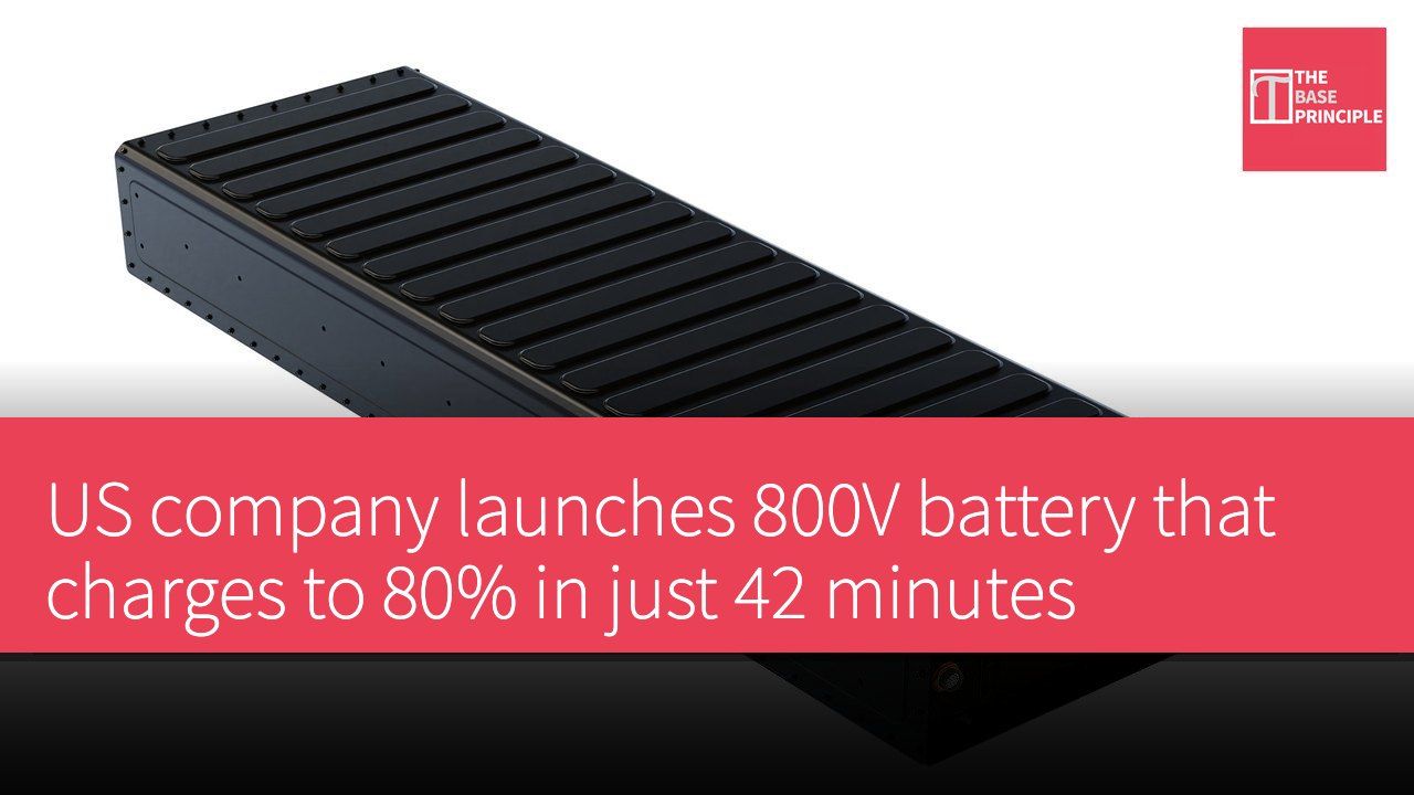US company launches 800V battery that charges to 80% in just 42 minutes