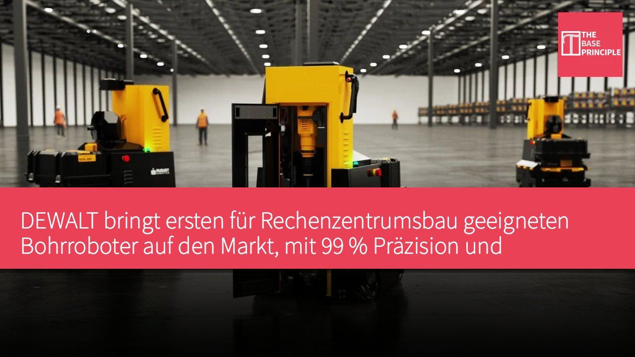 DEWALT bringt ersten für Rechenzentrumsbau geeigneten Bohrroboter auf den Markt, mit 99 % Präzision und zehnfacher Geschwindigkeitssteigerung