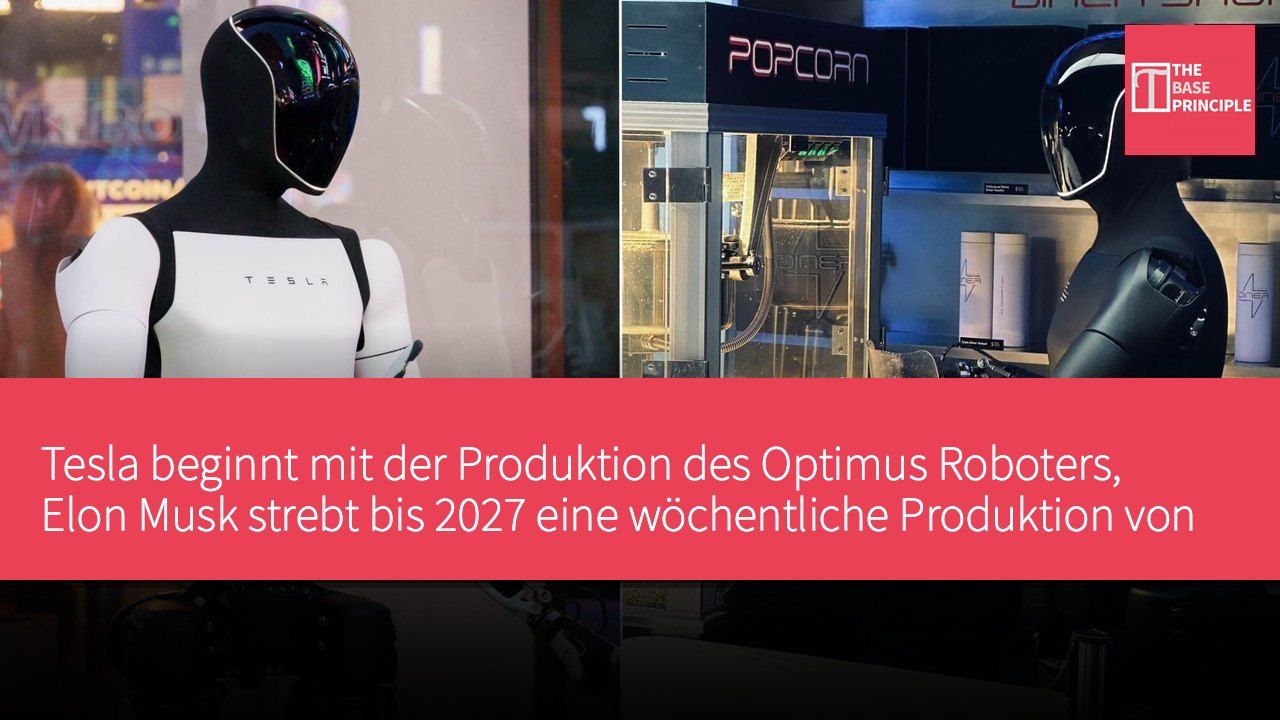 Tesla beginnt mit der Produktion des Optimus Roboters, Elon Musk strebt bis 2027 eine wöchentliche Produktion von 20.000 Einheiten an.