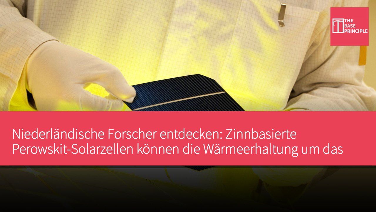 Niederländische Forscher entdecken: Zinnbasierte Perowskit-Solarzellen können die Wärmeerhaltung um das Tausendfache verlängern und die Effizienzgrenze auf über 33 % anheben