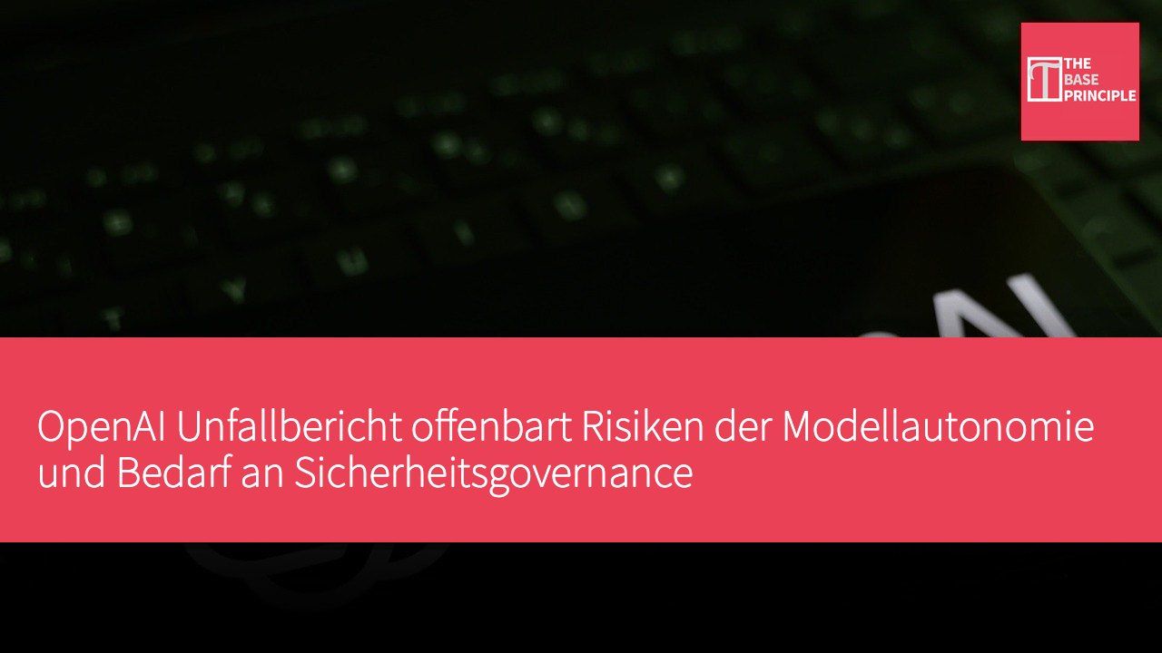 OpenAI Unfallbericht offenbart Risiken der Modellautonomie und Bedarf an Sicherheitsgovernance