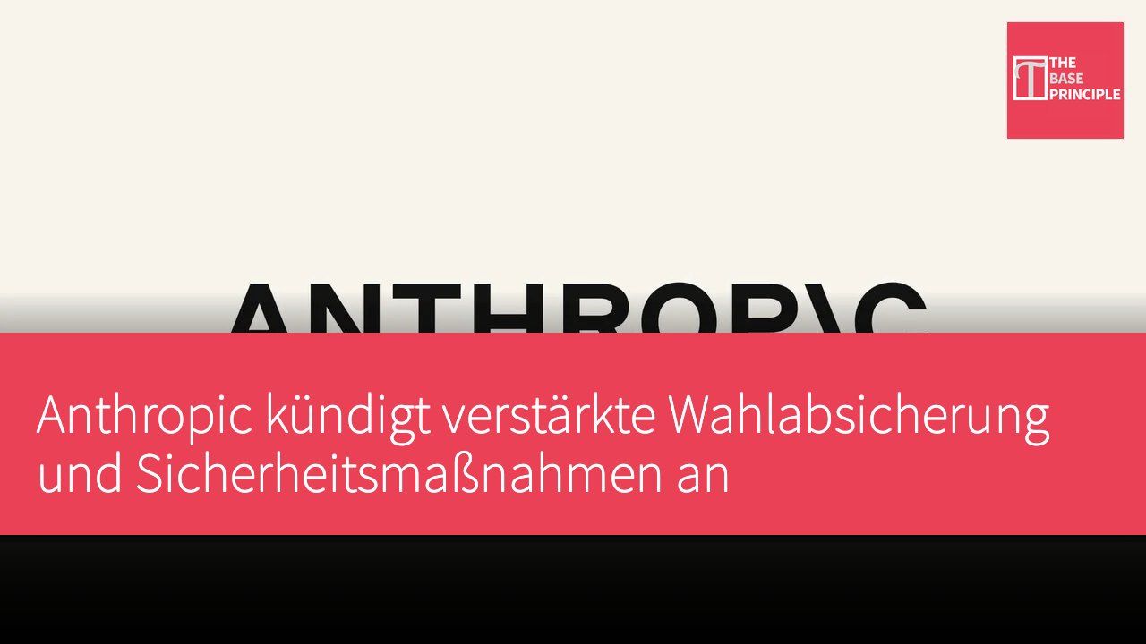 Anthropic kündigt verstärkte Wahlabsicherung und Sicherheitsmaßnahmen an