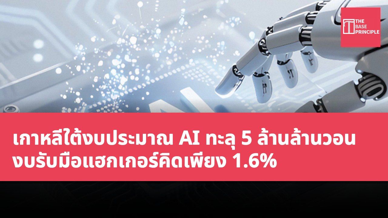 เกาหลีใต้งบประมาณ AI ทะลุ 5 ล้านล้านวอน งบรับมือแฮกเกอร์คิดเพียง 1.6%