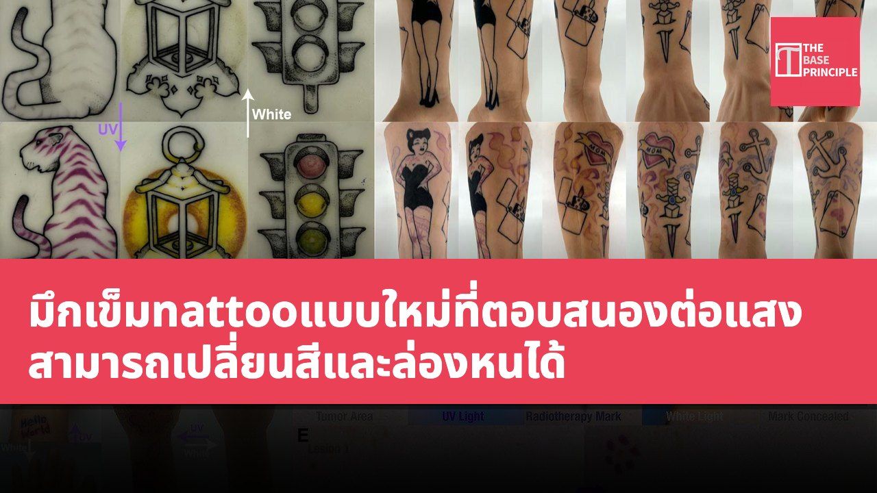 มึกเข็มทattooแบบใหม่ที่ตอบสนองต่อแสง สามารถเปลี่ยนสีและล่องหนได้