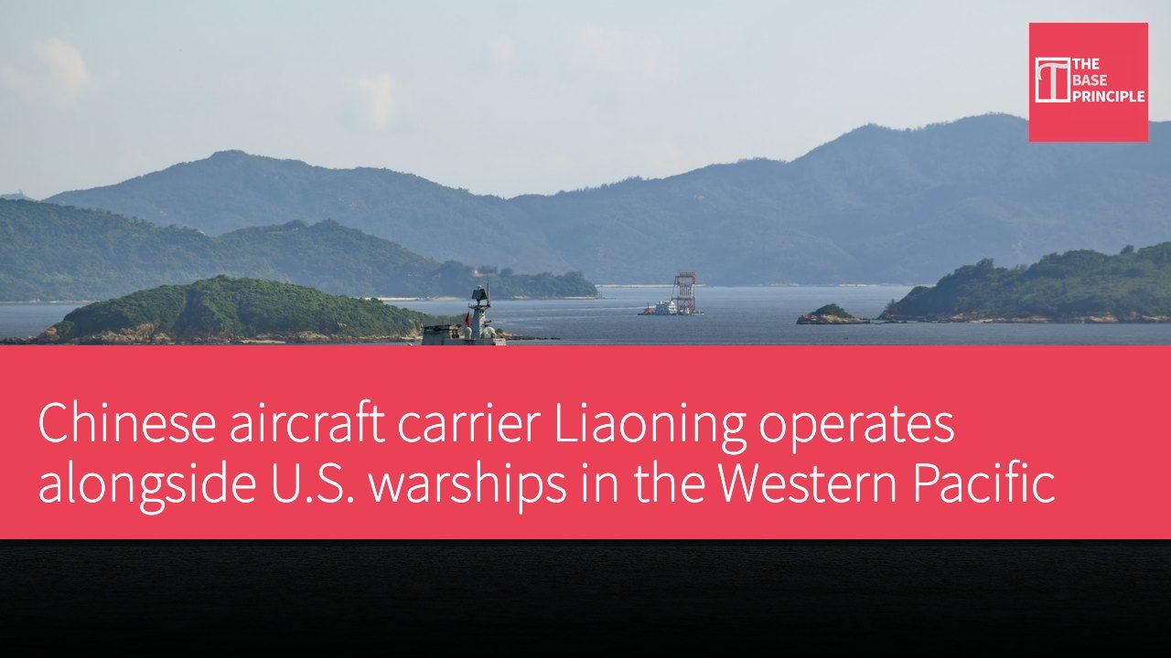 Chinese aircraft carrier Liaoning operates alongside U.S. warships in the Western Pacific