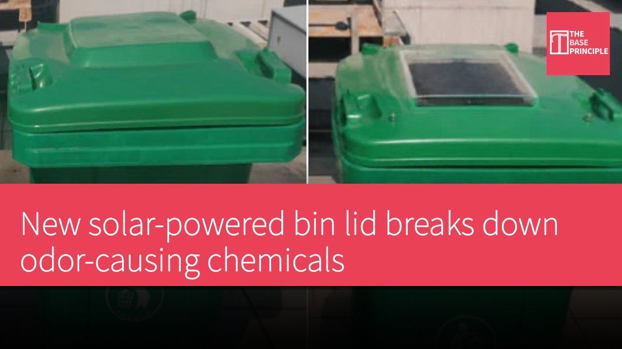 New solar-powered bin lid breaks down odor-causing chemicals