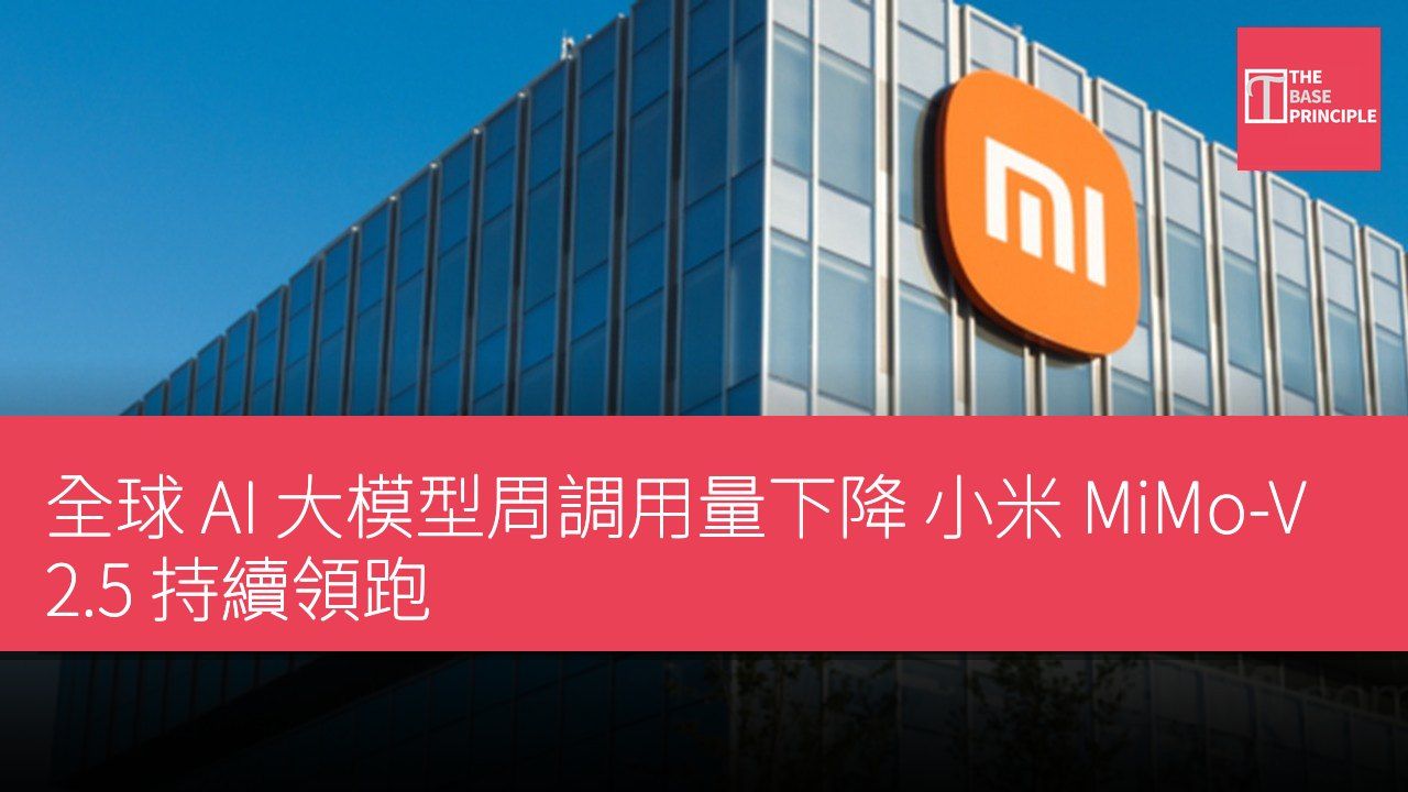 全球 AI 大模型周調用量下降 小米 MiMo-V2.5 持續領跑
